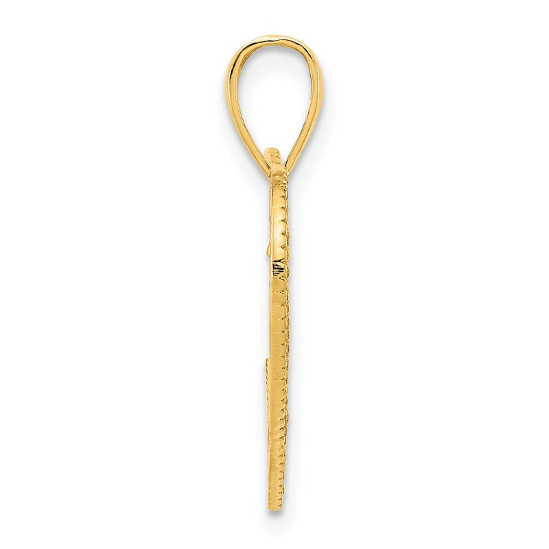 14k Yellow Goldy Fancy Heart Pendant