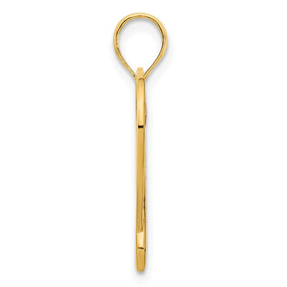 14k Yellow Gold Fancy Heart Pendant