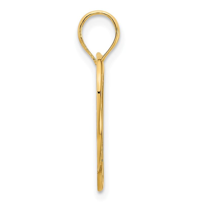 14k Yellow Gold  Heart in a Heart Pendant
