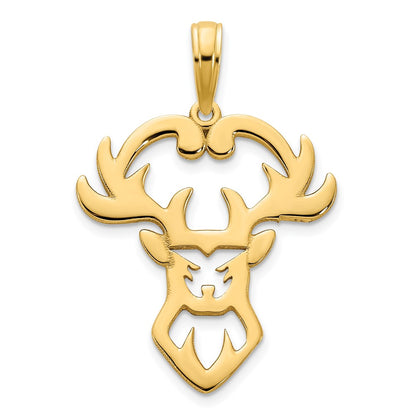 14k Yellow Gold Buck/Deer Pendant