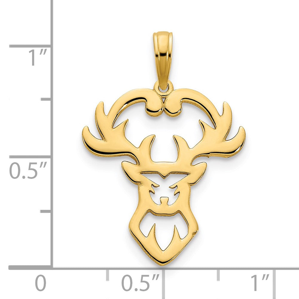 14k Yellow Gold Buck/Deer Pendant