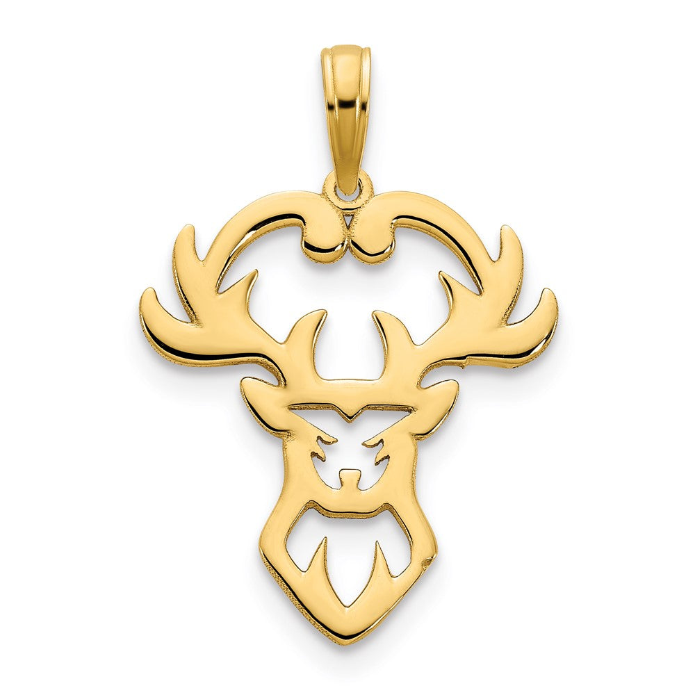 14k Yellow Gold Buck/Deer Pendant