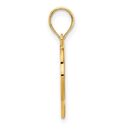 14k Yellow Gold  Heart in a Heart Pendant
