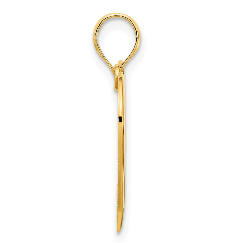 14k Yellow Gold  Open Heart Pendant