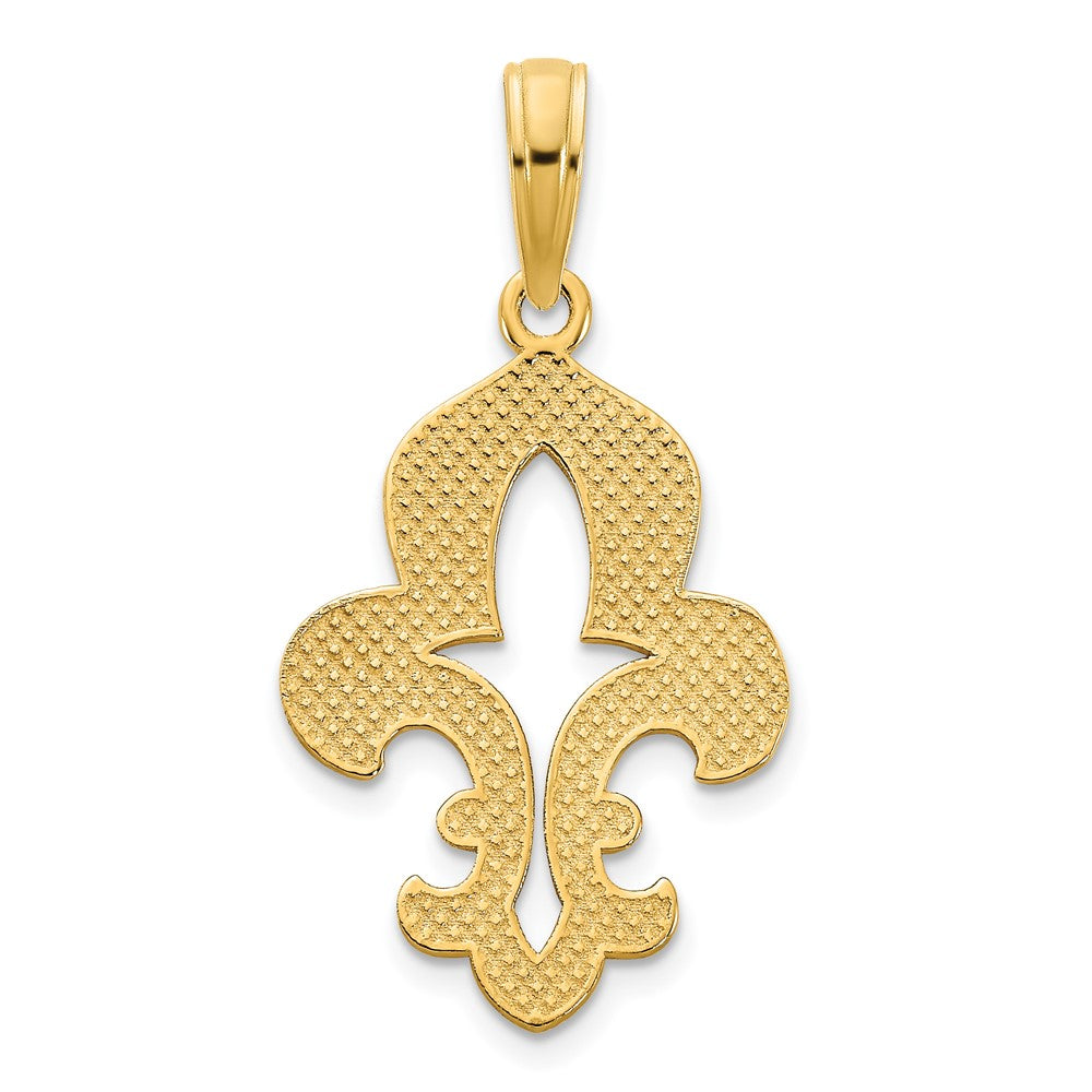 14k Yellow Gold Fleur de Lis Pendant