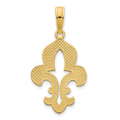 14k Yellow Gold Fleur de Lis Pendant