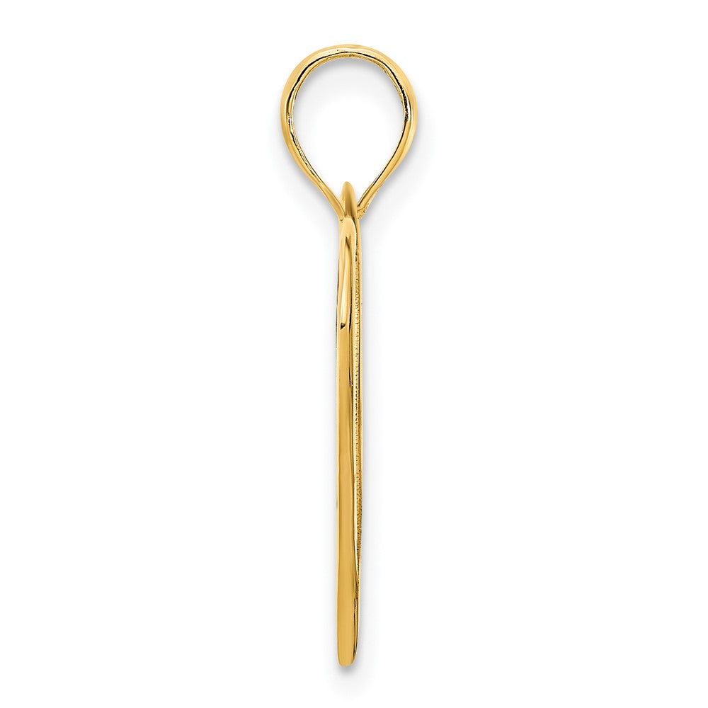14k Yellow Gold Open Heart Pendant