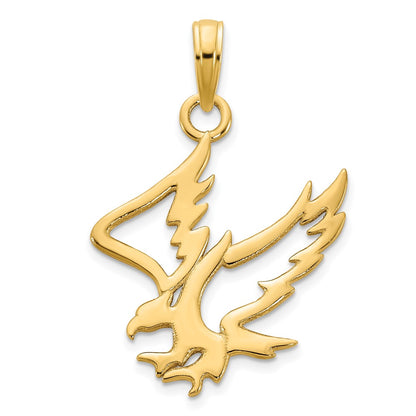 14k Yellow Gold Eagle Pendant