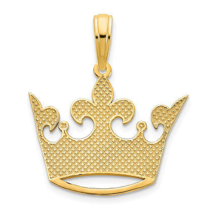 14k Yellow Gold 15 Crown Pendant