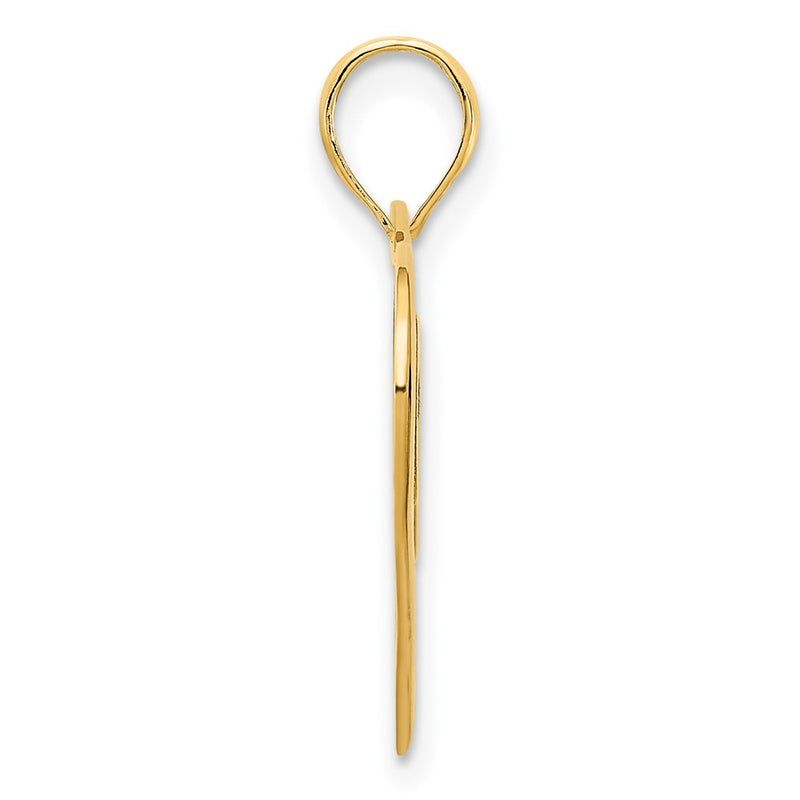 14k Yellow Goldy Heart in a Heart Pendant