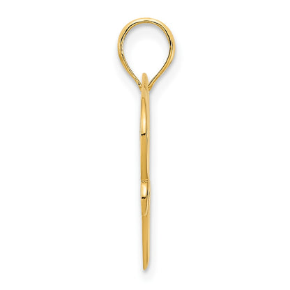 14k Yellow Goldy Heart in a Heart Pendant