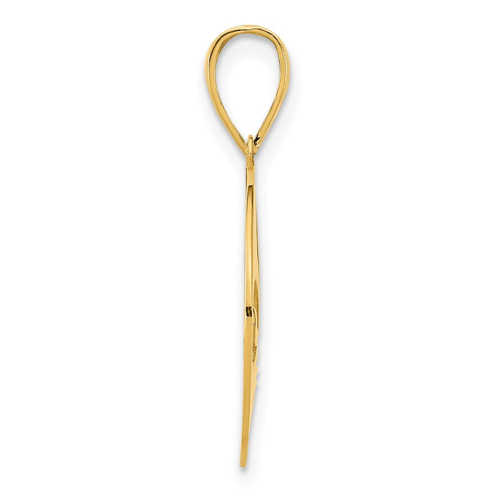 14k Yellow Gold Fleur de Lis Pendant