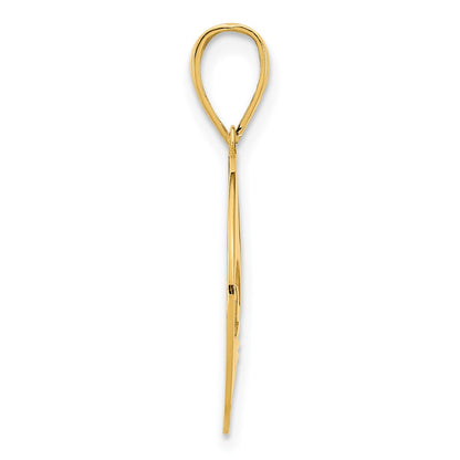14k Yellow Gold Fleur de Lis Pendant