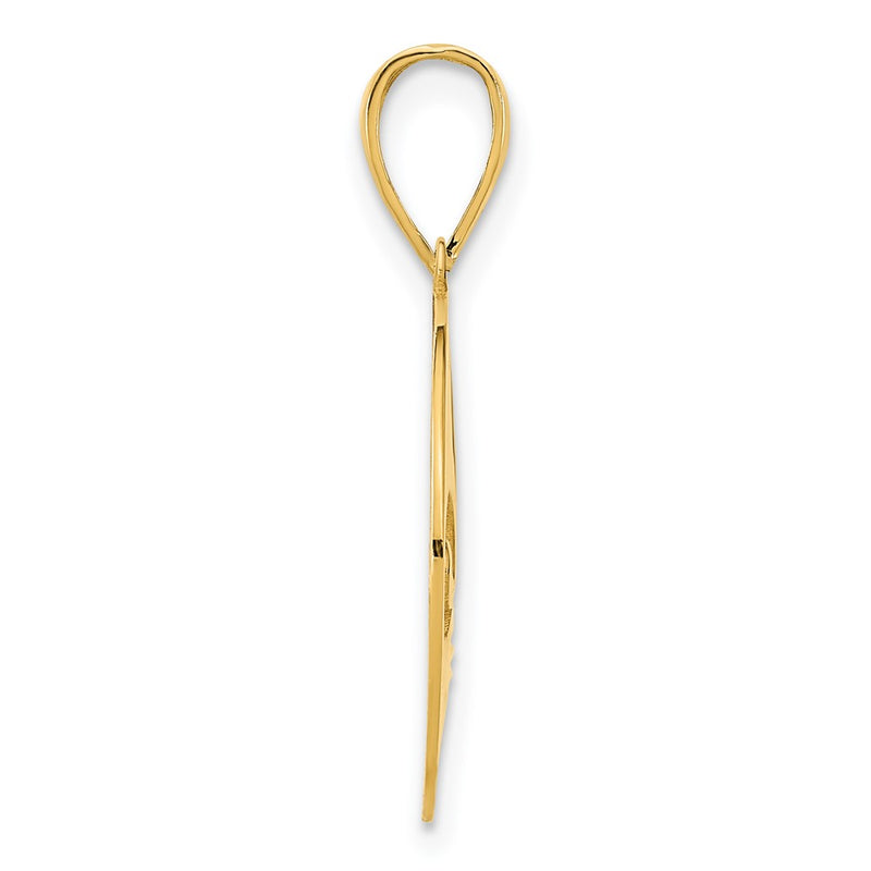 14k Yellow Gold Fleur de Lis Pendant