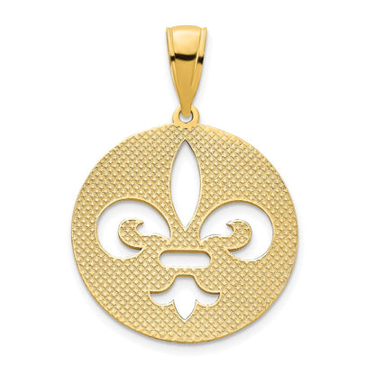 14k Yellow Gold Fleur de Lis Pendant