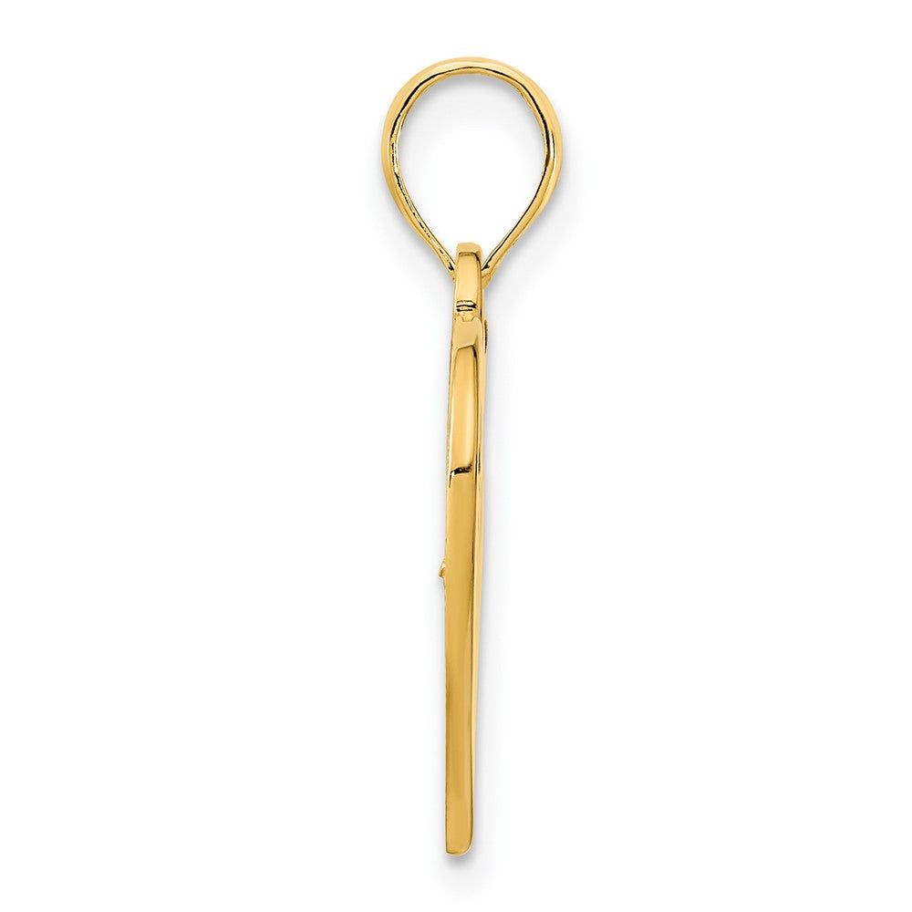 14k Yellow Gold Fancy Heart Pendant