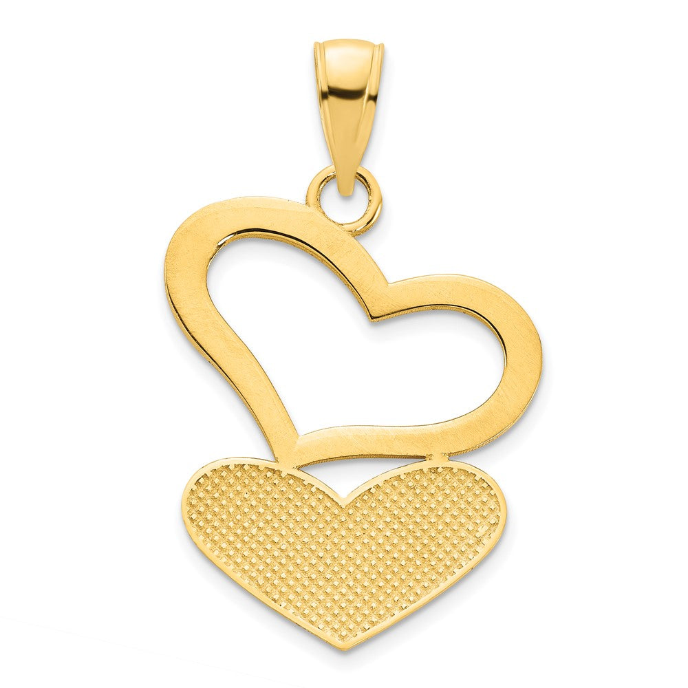 14k Yellow Goldy Hearts Pendant