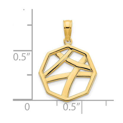 14k Yellow Gold Fancy Pendant