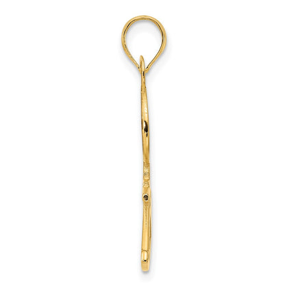 14k Yellow Gold Compass Pendant