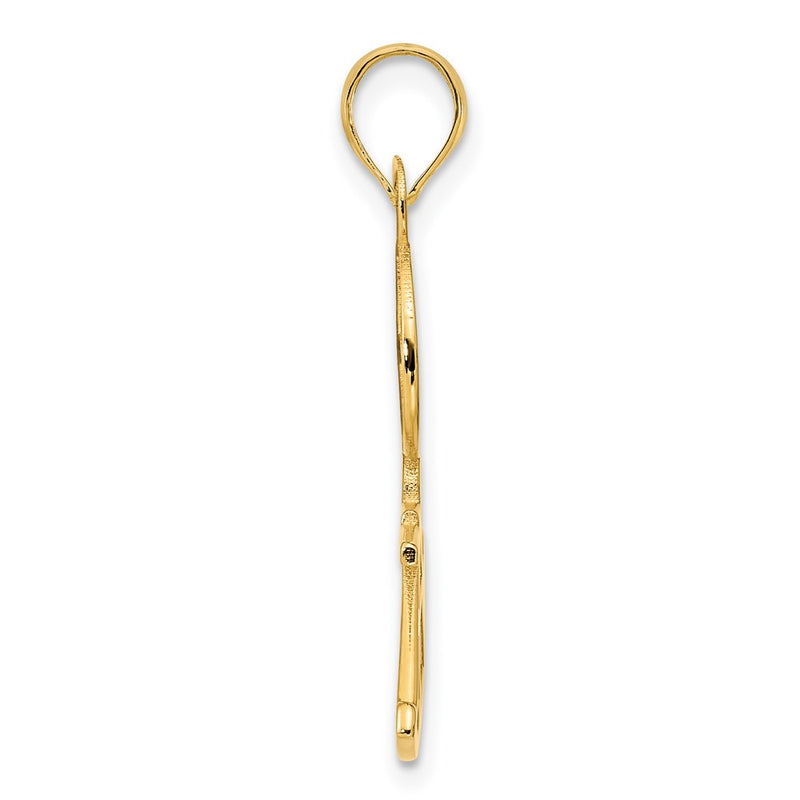 14k Yellow Gold Compass Pendant