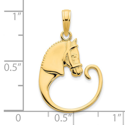 14k Yellow Gold Horse Pendant