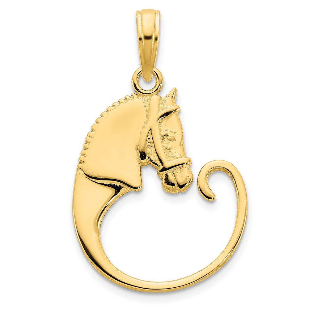 14k Yellow Gold Horse Pendant