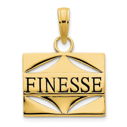 14k Yellow Gold Epoxy FINESSE Pendant