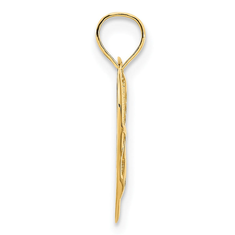14k Yellow Gold Fancy Heart Charm