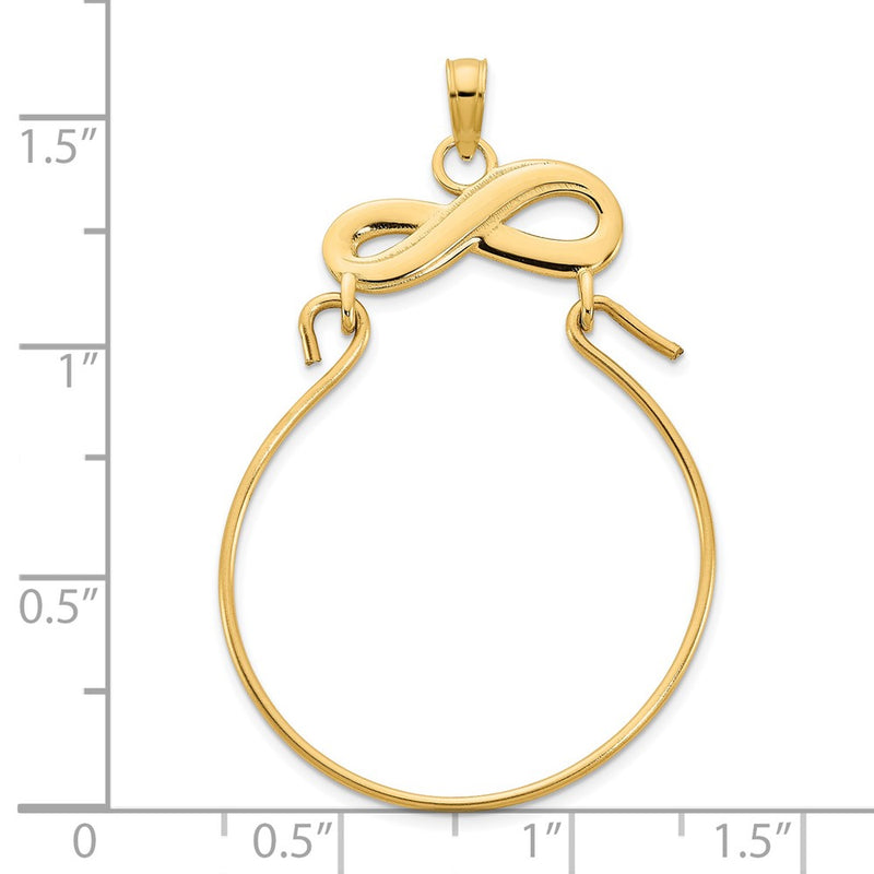 14k Yellow Gold Infinity Charm Holder Pendant