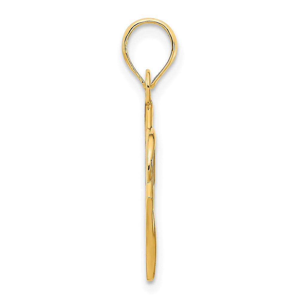 14k Yellow Gold Fancy Heart Pendant