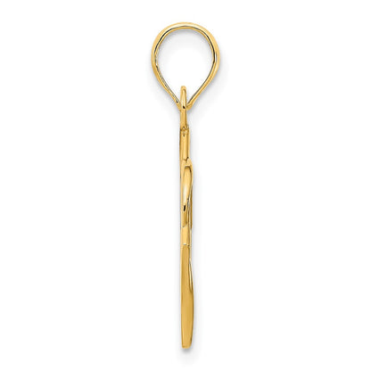 14k Yellow Gold Fancy Heart Pendant
