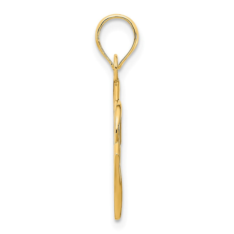 14k Yellow Gold Fancy Heart Pendant