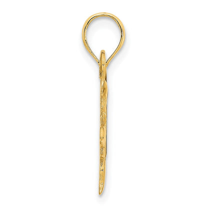 14k Yellow Gold Epoxy I LOVE MY SUNSHINE Sun Pendant