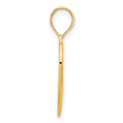 14k Yellow Gold Fancy Heart Pendant