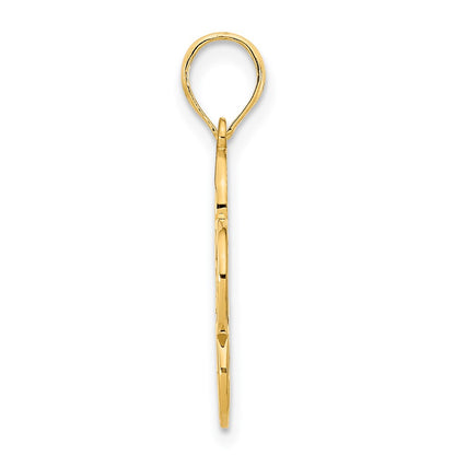 14k Yellow Gold Flower Pendant