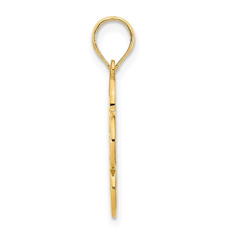 14k Yellow Gold Flower Pendant