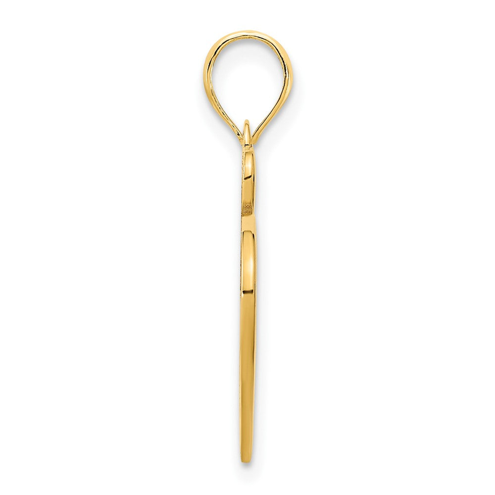 14k Yellow Goldy Cut Out Heart Pendant
