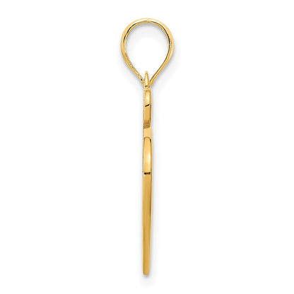 14k Yellow Goldy Cut Out Heart Pendant