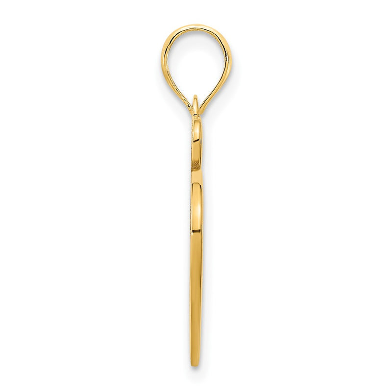 14k Yellow Goldy Cut Out Heart Pendant