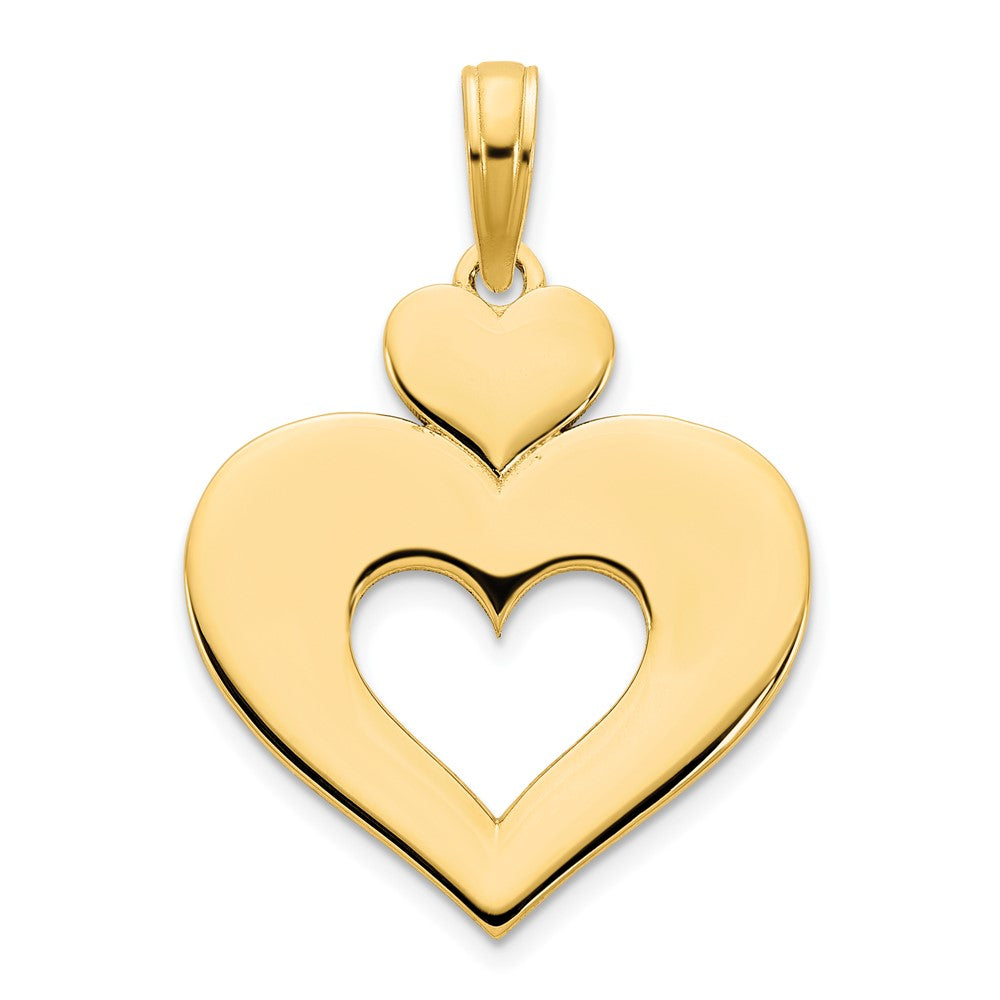 14k Yellow Goldy Cut Out Heart Pendant