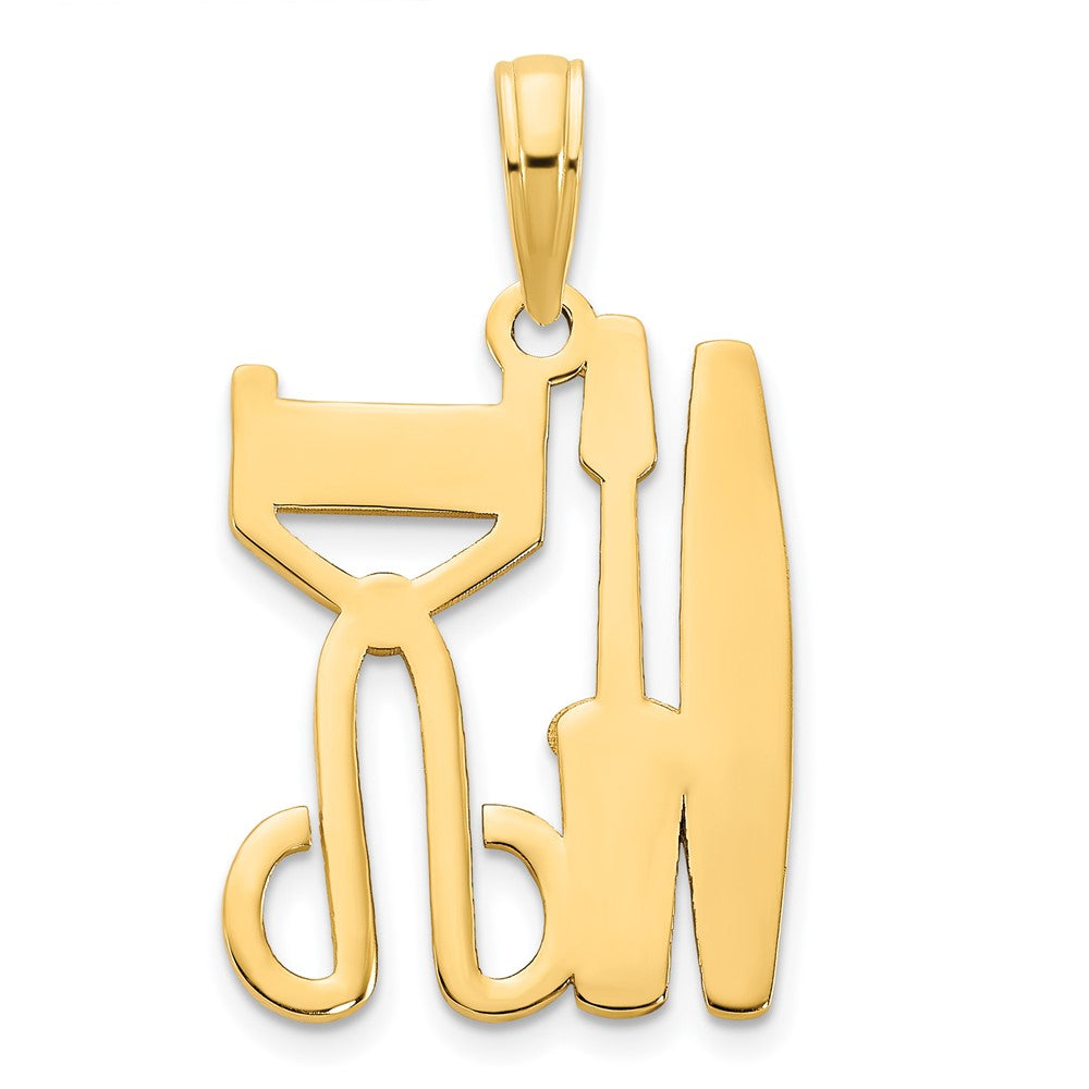 14k Yellow Gold Cosmetics Pendant