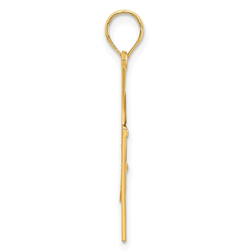 14k Yellow Gold Epoxy Graduation Cap and Diploma Pendant
