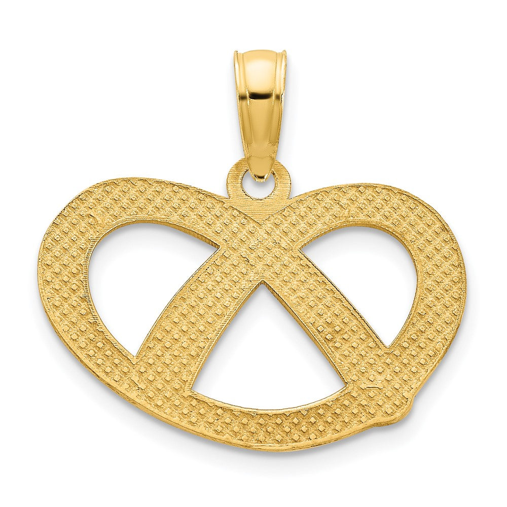 14k Yellow Gold  Pretzel Pendant