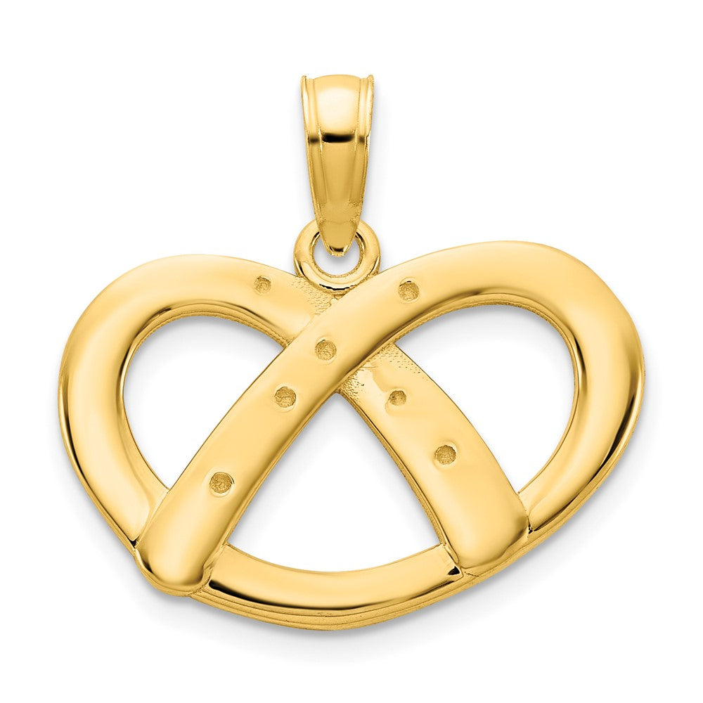 14k Yellow Gold  Pretzel Pendant