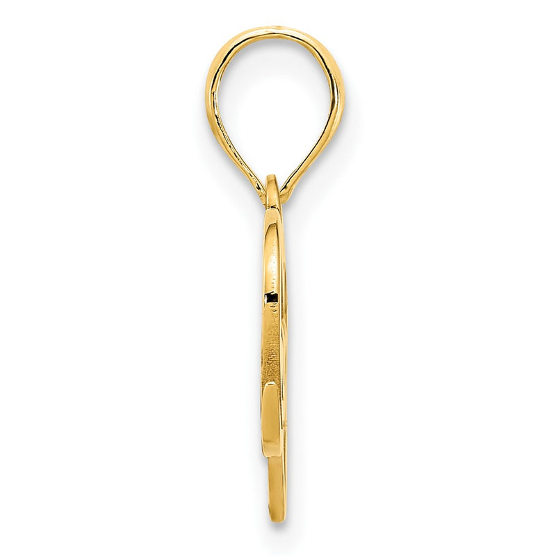 14k Yellow Gold LOVE Heart Pendant