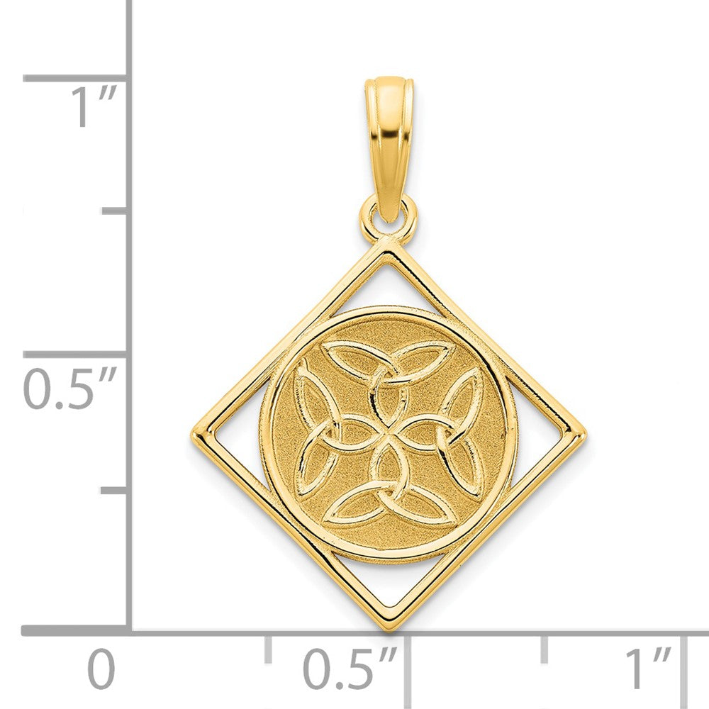 14k Yellow Goldy Fancy Celtic Knot Pendant