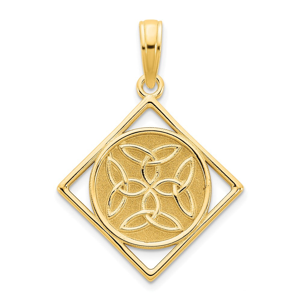 14k Yellow Goldy Fancy Celtic Knot Pendant