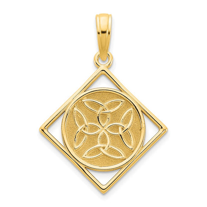 14k Yellow Goldy Fancy Celtic Knot Pendant