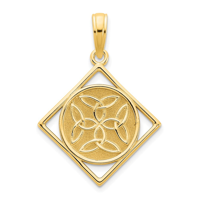 14k Yellow Goldy Fancy Celtic Knot Pendant