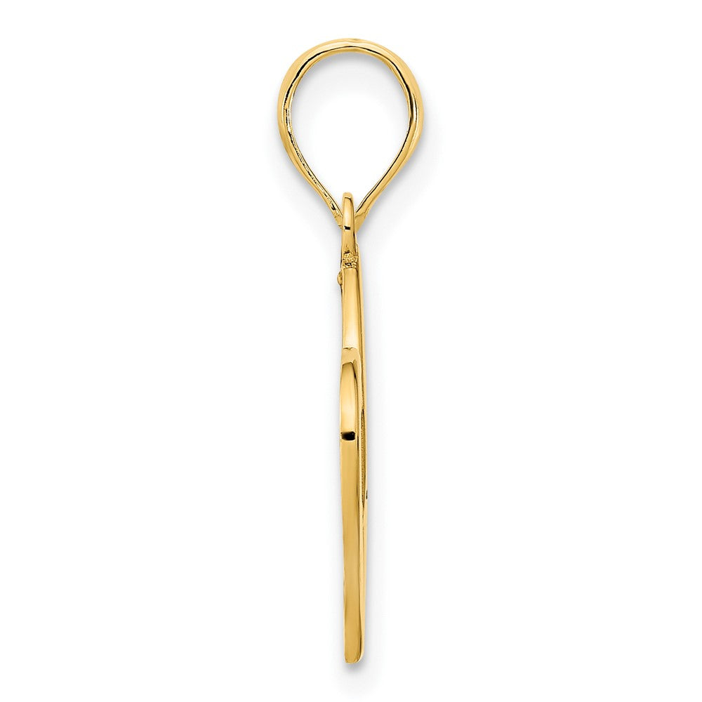 14k Yellow Gold  Fancy Heart Pendant